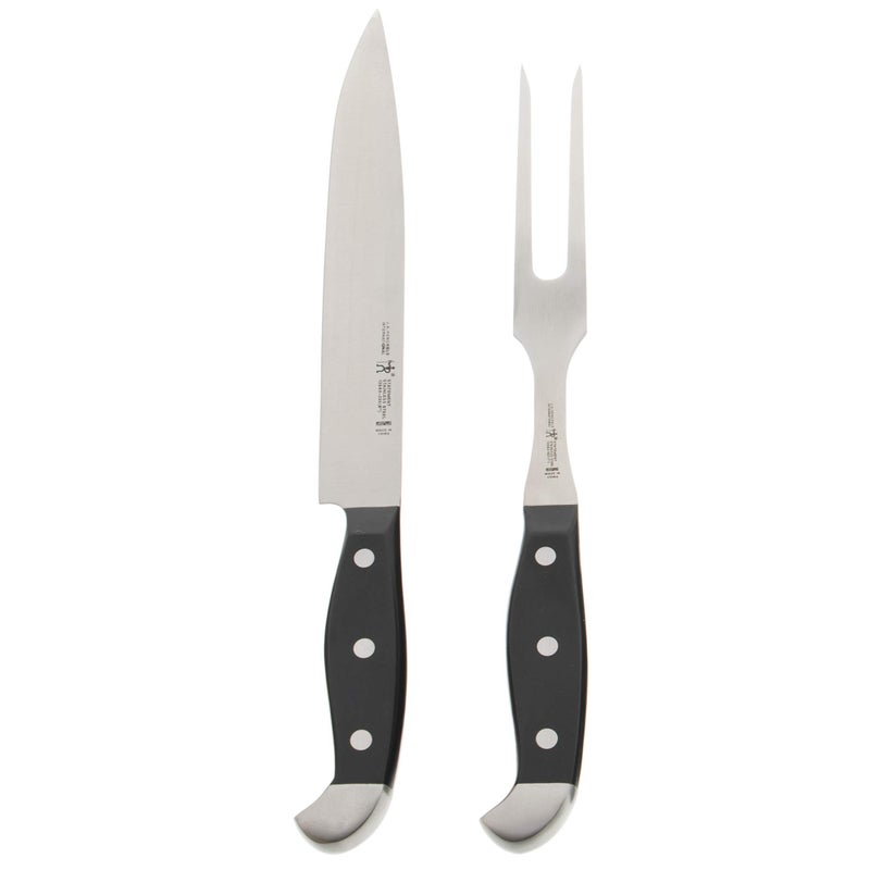 HENCKELS Statement Razor-Sharp 2-pc Carving Set, German Engineered Informed by 100+ Years of Mastery, Black/Stainless Steel - Image 1
